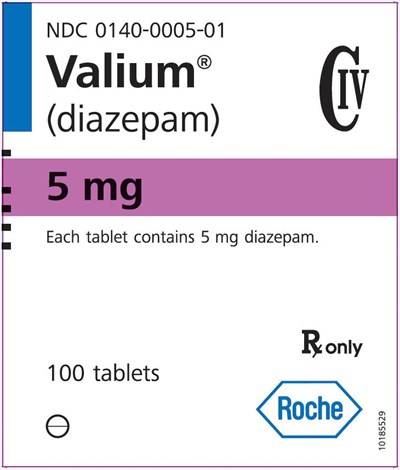 PRINCIPAL DISPLAY PANEL - 5 mg Tablet Bottle Label - valium 03