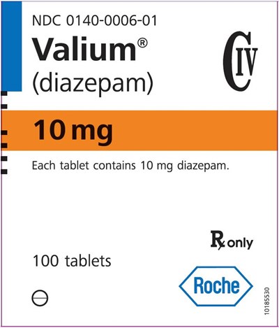 PRINCIPAL DISPLAY PANEL - 10 mg Tablet Bottle Label - valium 04