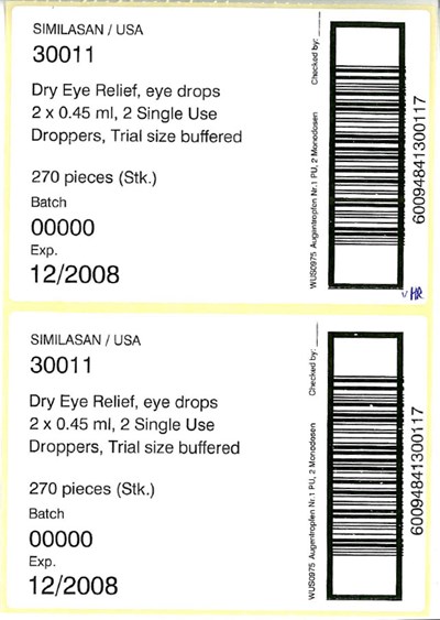 Similasan / Usa 30011 Dry Eye Relief, Eye Drops 270 Pieces(stk) (Dry Eye Relief Trial Size 2)