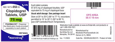 505 (Clopidogrel Tablets 500s Daman)