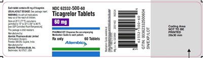 60 Tablets (Ticagrelor Tabs 60 mg)