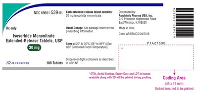 isosor-mono-fig1.jpg PACKAGE LABEL-PRINCIPAL DISPLAY PANEL - 30 mg (100 Tablets Bottle) - isosor mono fig1