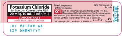 potassium-04.jpg PRINCIPAL DISPLAY PANEL - 10 mL Vial Label - potassium 04