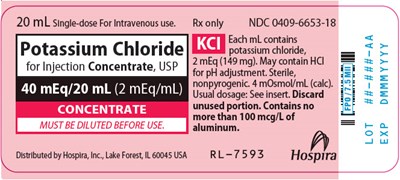 potassium-06.jpg PRINCIPAL DISPLAY PANEL - 20 mL Vial Label - potassium 06