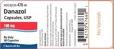 Image Description (Danazol Capsules Usp 100 mg Label)