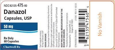 danazole-capsules-usp-50-mg-label.jpg image description - danazole capsules usp 50 mg label
