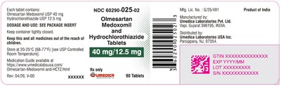 Image Description (Olme Medox Hctz 40mg In 12pt5mg 90s Label)