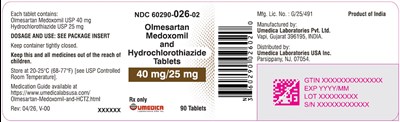 Image Description (Olme Medox Hctz 40mg In 25mg 90s Label)
