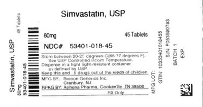 Label (53401 0018 45)