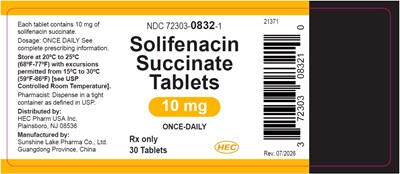10mg-30 Pack (Solifenacin10mg30)