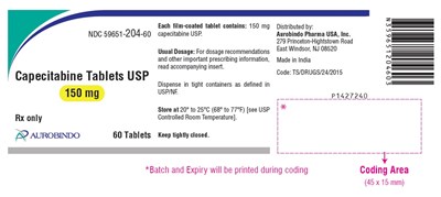 capecitabine-fig7.jpg PACKAGE LABEL.PRINCIPAL DISPLAY PANEL - 150 mg (60 Tablets Bottle) - capecitabine fig7