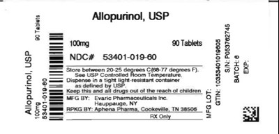 Label (53401 0019 60)