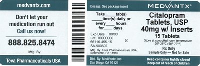 Citalopram 40mg Tablets W/inserts #15 (5665e444 B914 460d A023 8a241c18cbb6 02)