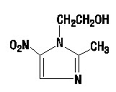 Chemical Structure - metronidazole tabs new ndcs 2521 2522 1