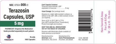 Terazosin 5mg 1000ct (Terazosin Cap 5mg 1000ct)