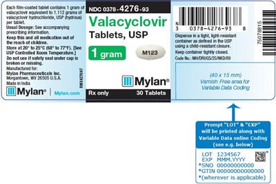 image-02.jpg Valacyclovir Tablets, USP 1 gram Bottle Label - image 02