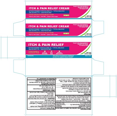 "image Description" (Itch And Pain Relief Cream 30g Tube Label)