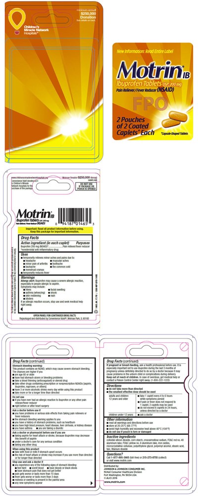 motrin-01.jpg Principal Display Panel - 200 mg Caplet Pouch Package - motrin 01