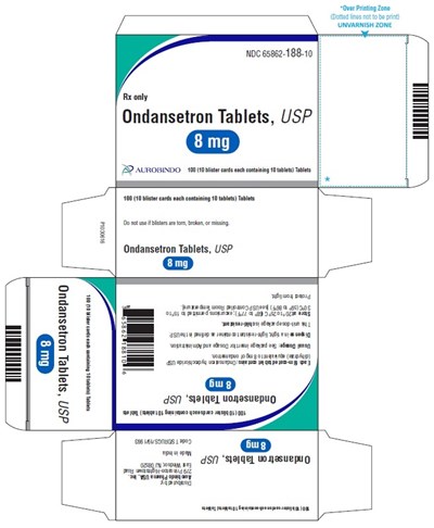 ondansetron-fig4.jpg PACKAGE LABEL-PRINCIPAL DISPLAY PANEL - 8 mg Blister Carton (10 x 10 Unit-dose) - ondansetron fig4