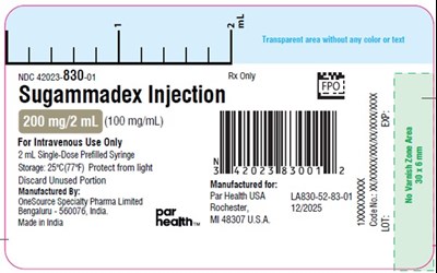 Prefilled Syringe Label (Pfs Label 2ml)