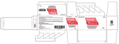 mic1b-0000-05-v3.jpg PRINCIPAL DISPLAY PANEL – Micafungin for Injection, 100 mg Carton - mic1b 0000 05 v3