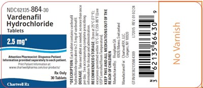 Image Description (Vardenafil HCl 2pt5mg Bottle Label)