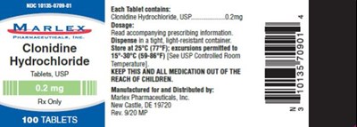 clonidine-hydrochloride-tablets-07.jpg PRINCIPAL DISPLAY PANEL NDC 10135-0709-01CLONIDINE HYDROCHLORIDE TABLETS, USP 0.2mg Rx Only 100 Tablets - clonidine hydrochloride tablets 07