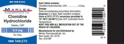 clonidine-hydrochloride-tablets-09.jpg PRINCIPAL DISPLAY PANEL NDC 10135-0710-01CLONIDINE HYDROCHLORIDE TABLETS, USP 0.3mg Rx Only 100 Tablets - clonidine hydrochloride tablets 09