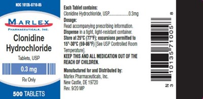 clonidine-hydrochloride-tablets-0a.jpg PRINCIPAL DISPLAY PANEL NDC 10135-0710-05CLONIDINE HYDROCHLORIDE TABLETS, USP 0.3mg Rx Only 500 Tablets - clonidine hydrochloride tablets 0a