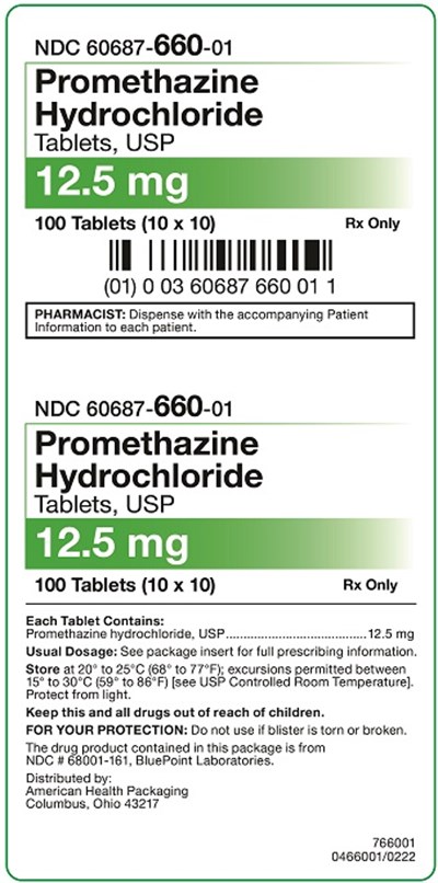 12.5 mg Promethazine Hydrochloride Tablets Carton (Carton)