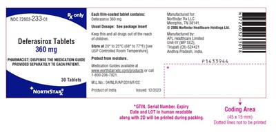 deferasirox-fig4.jpg PACKAGE LABEL-PRINCIPAL DISPLAY PANEL - 360 mg (30 Tablet Bottle) - deferasirox fig4