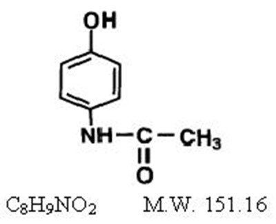 chemical structure - acetaminophen str1
