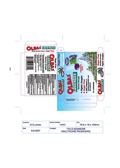 Image of Lozenge Label - OlbasBlackCurrantLozenges