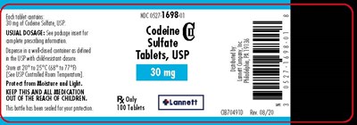 30mg-container-label - codeine sulfate tablets usp 3