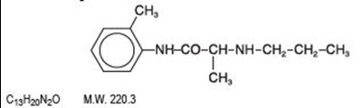 Prilocaine With Formula And Mole Weight (Lido Prilo 2)
