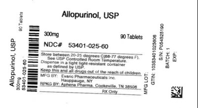Label (53401 0025 60)