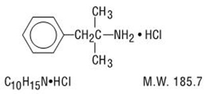 phentermine-02.jpg Chemical Structure - phentermine 02