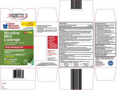 Good Neighbor Pharmacy Nicotine Mini Lozenge Image (Image 06)