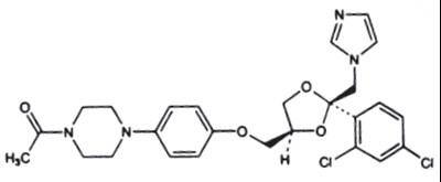 Chemical Structure - ketoconazole 01