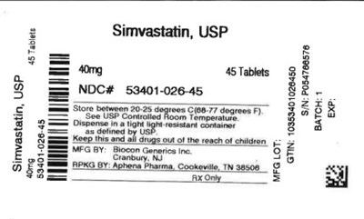 Label (53401 0026 45)
