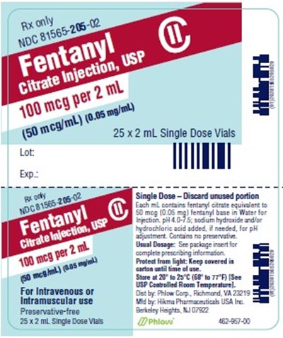 2ml Shelf Pack Label (Fentanyl Citrate 3)