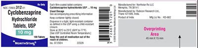 Image Description (Cyclobenzaprine HCl Tabs 10mg 100s Bottle Label)