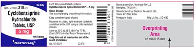 Image Description (Cyclobenzaprine HCl Tabs 5mg 100s Bottle Label)