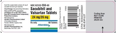 60 bottle label - sacubitrilvalsartan 24 26