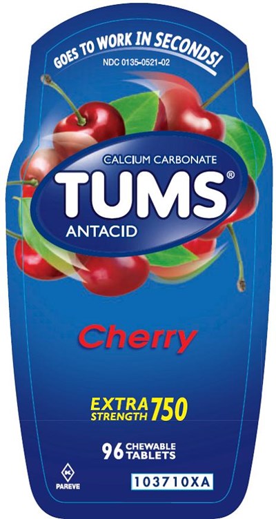 Tums Extra Strength Cherry 96 count front label - image 06