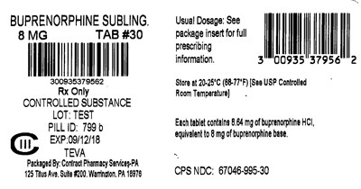 image-04.jpg Buprenorphine Hydrochloride Sublingual Tablets 8 mg 30s Label - image 04