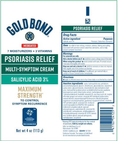 Principal Display Panelgold Bond Psoriasis Relief Medicated Multi-symptom Creamnet Wt 4 Oz (113 G) (Gold Bond Psoriasis Relief Cream 01)