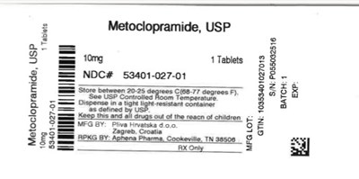 Label (53401 0027 01)
