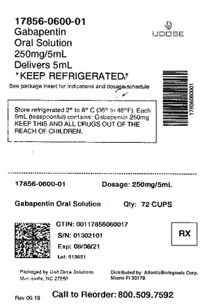 oral solution gabapentin
