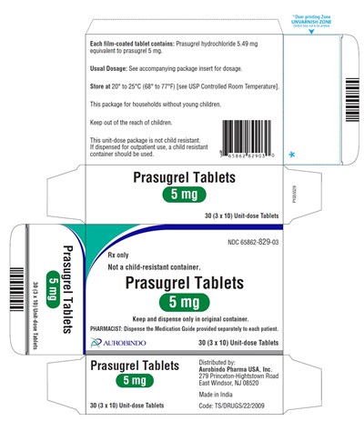 prasugrel-fig7.jpg PACKAGE LABEL-PRINCIPAL DISPLAY PANEL - 5 mg (3 x 10) Unit-dose Tablets - prasugrel fig7